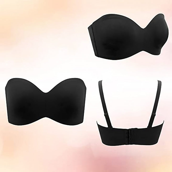 Activewear seamless bandeau bra, full support for women's workouts and casual wear.