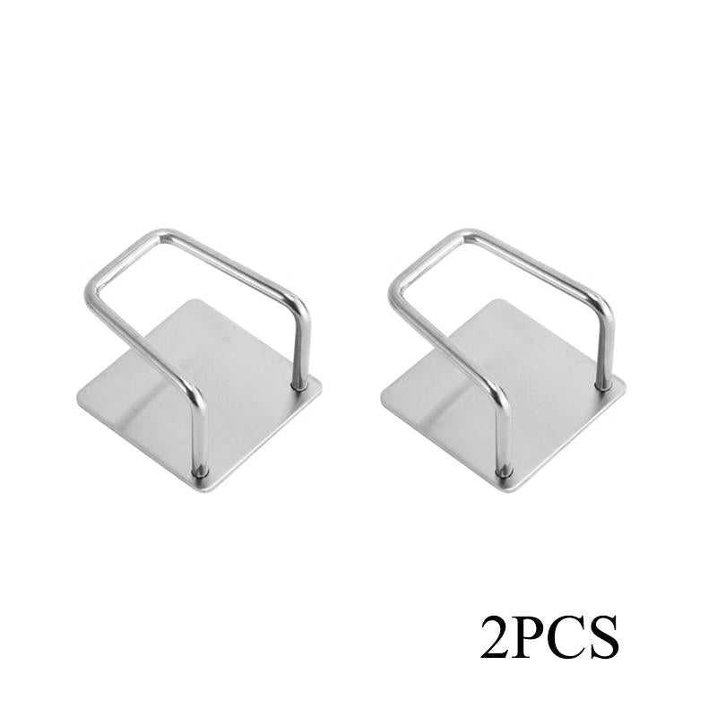 Modern kitchen home improvement with a self-adhesive stainless steel sponge holder for sinks