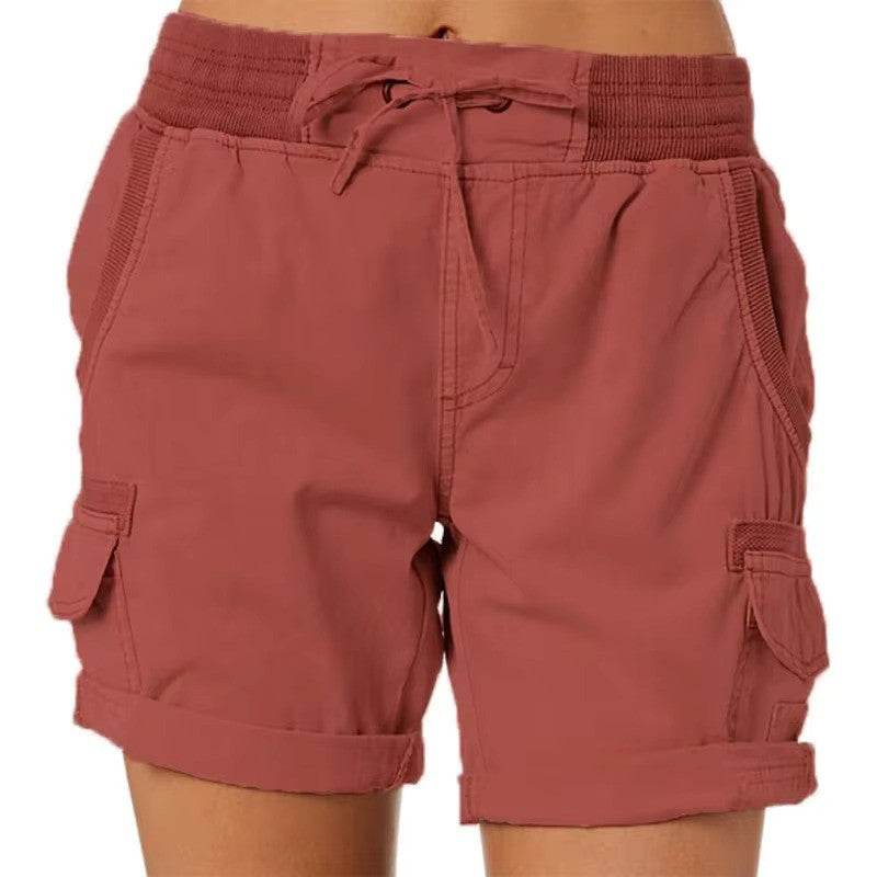 Lightweight low-rise women's shorts, great for summer vacations & beach fashion.