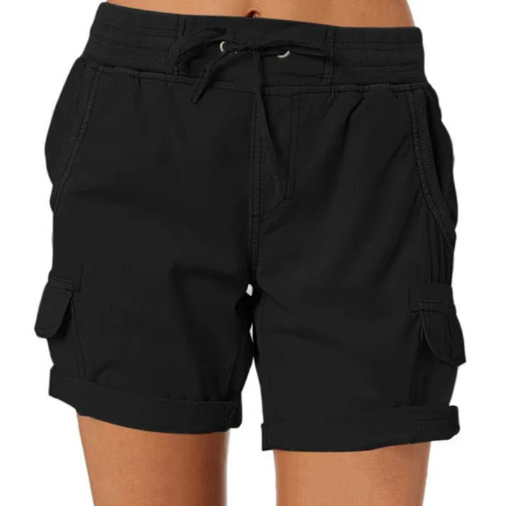 Chic low-rise women's beach shorts, a must-have for trendy summer vacation outfits.
