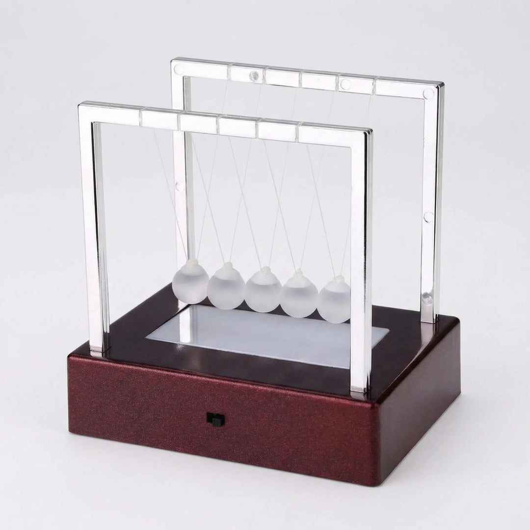 Abstract kinetic tabletop ornament, creating relaxing visual motion. Enhance your home office space.