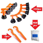 2 sets of T-type levelers with exchangeable needles + 10 packs of tile crosses