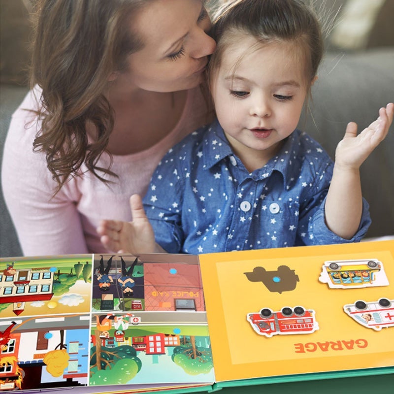 Toddler Learning & Activity Busy Book with colorful pages, ideal for early learning & cognitive development