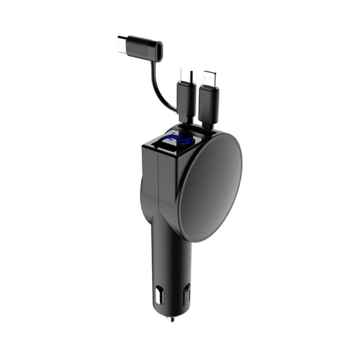 Phone accessories: 3-in-1 retractable fast car charger, a must-have for any vehicle user