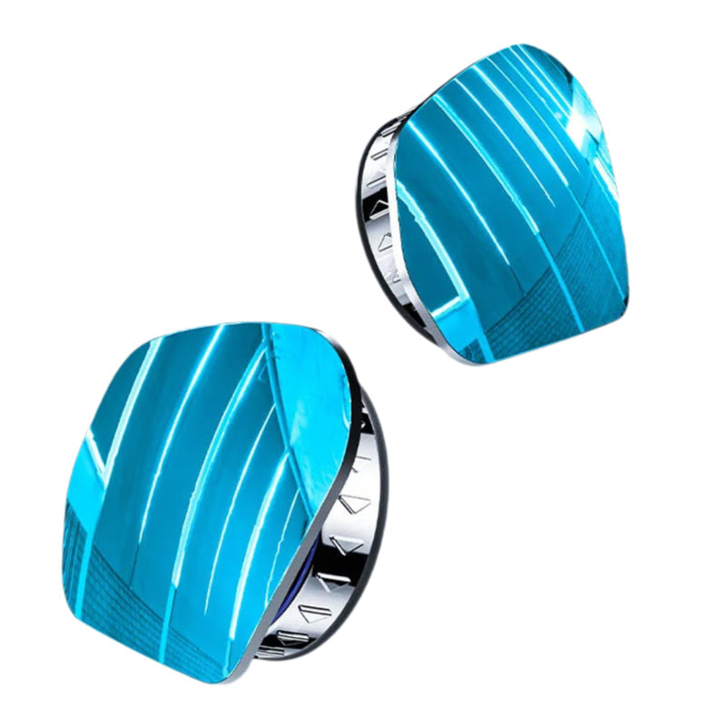 Car driving aid: wide angle 360 degree blind spot mirror