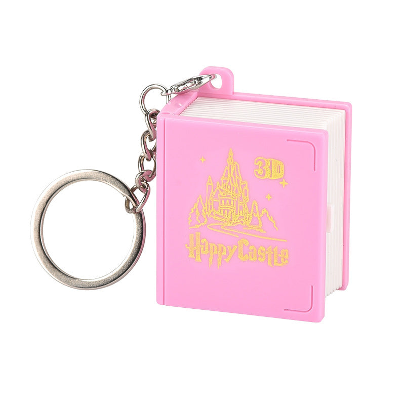 Brightly colored 3D Pop-Up Keychain open to reveal a mini adventure, a novelty fidget toy
