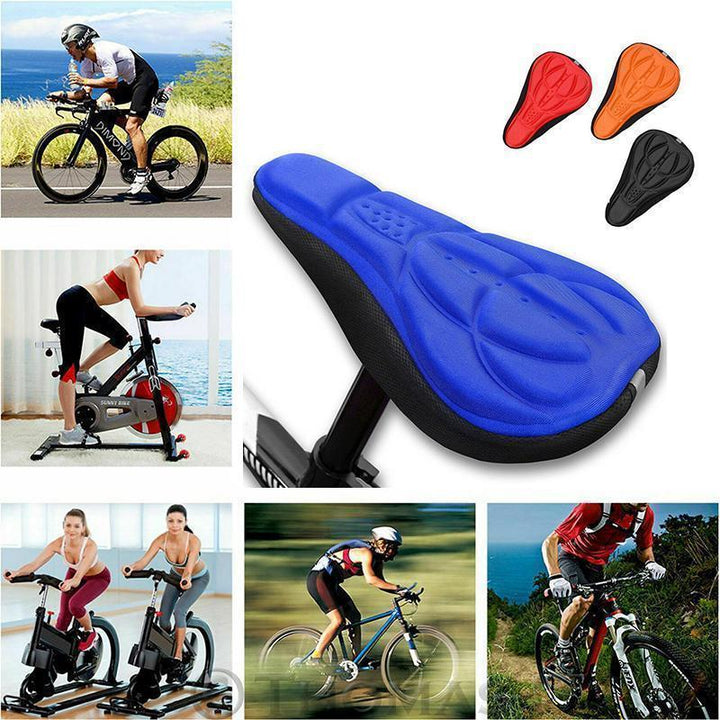 Unisex 3D Silicone Comfort Bike Seat Cover for mountain & road bikes, cushioning & support