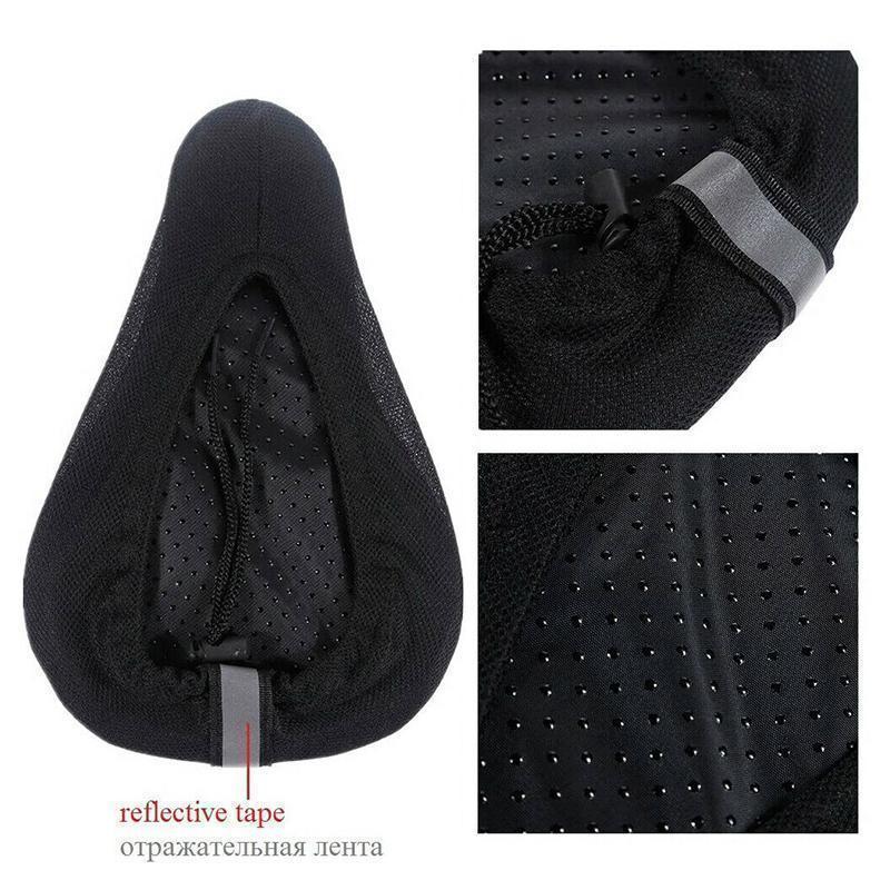 Soft silicone gel cushion bike seat cover, enhancing comfort for long unisex bicycle rides