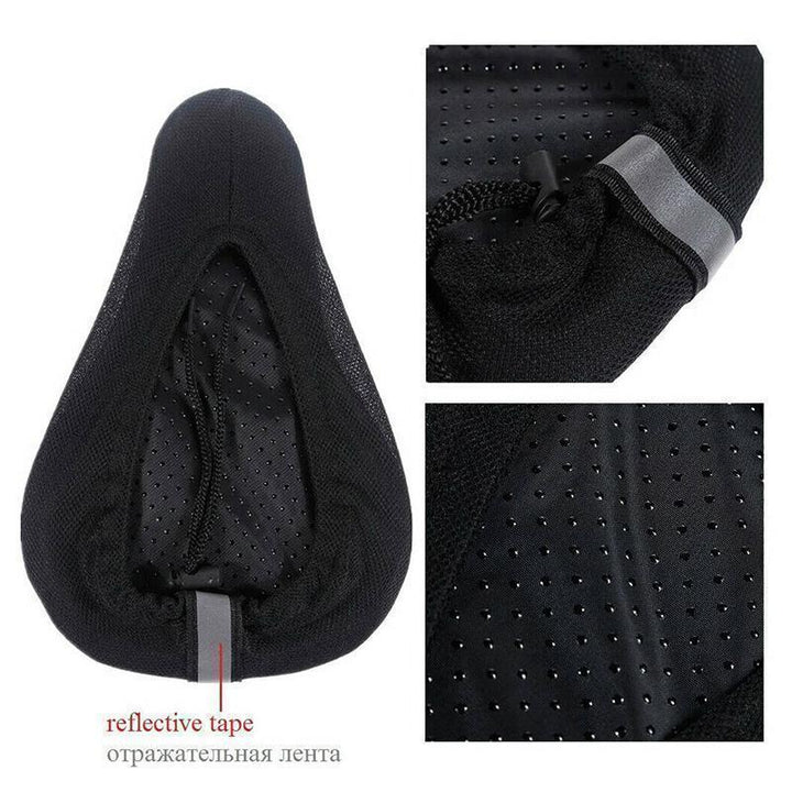 Soft silicone gel cushion bike seat cover, enhancing comfort for long unisex bicycle rides