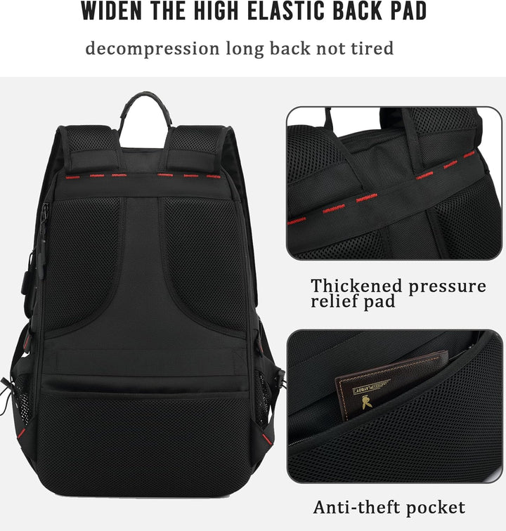 Versatile unisex carry-on backpack, 60L, with anti-theft features, waterproof material, & shoe storage for weekend trips.