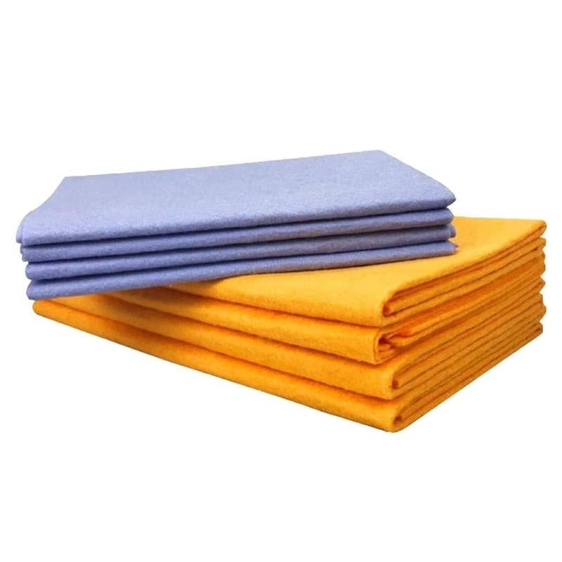 Cleaning cloth drying on a rack after use, indicating its reusability for household tasks