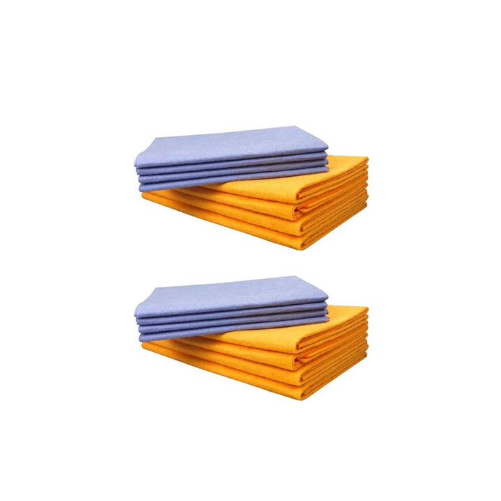 Collection of non-woven cleaning cloths, emphasizing their versatility and durability