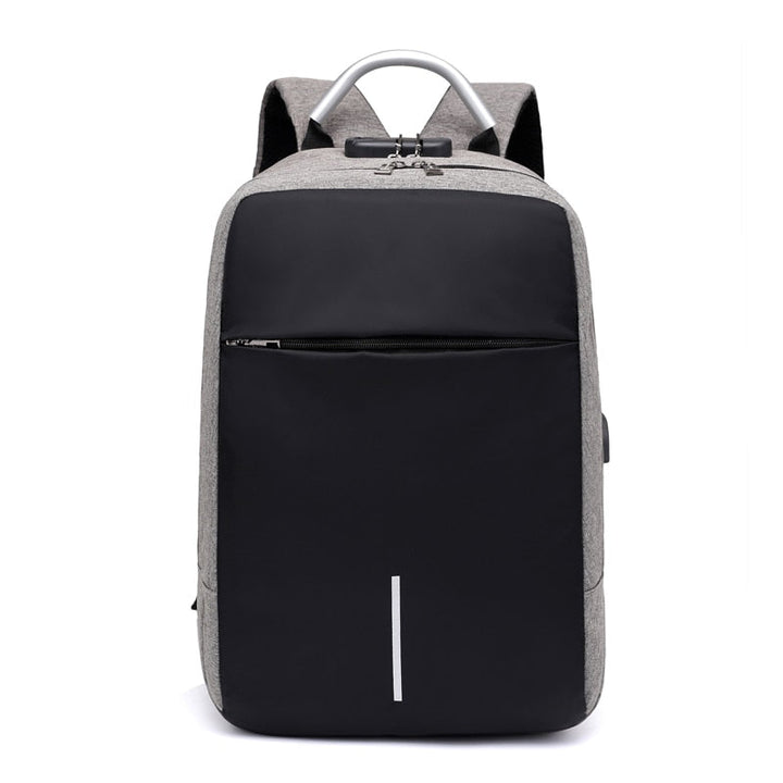 Versatile anti-theft laptop backpack: water-resistant, USB charging, perfect for travel, commute, and daily carry.