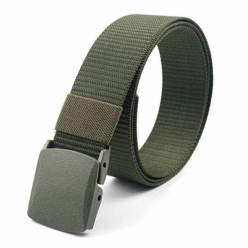 Exploded view of the anti-theft travel belt, showing the hidden zippered money pocket.