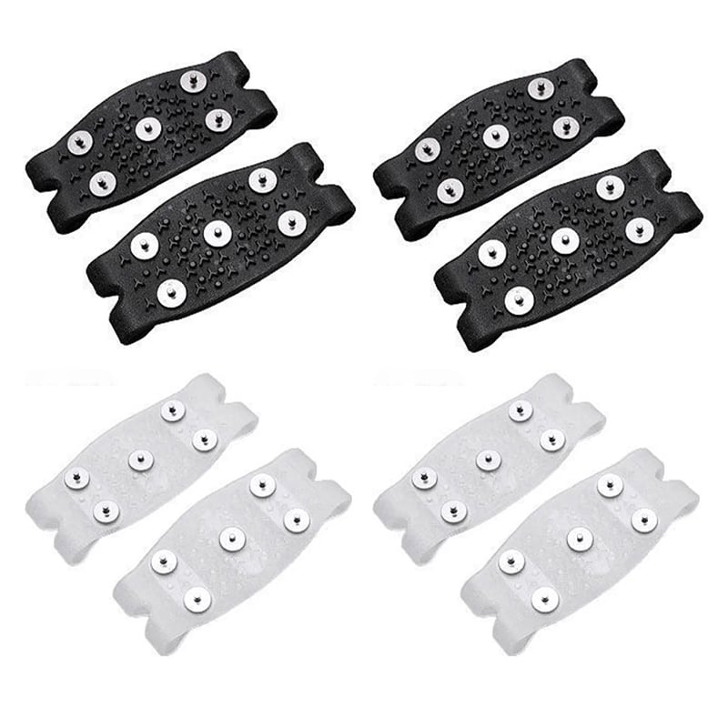 Unisex ice grippers with reflective elements, increasing visibility for winter outdoor safety