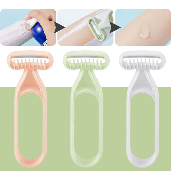 Close-up of unisex body trimmer with precision blade for a smooth shave
