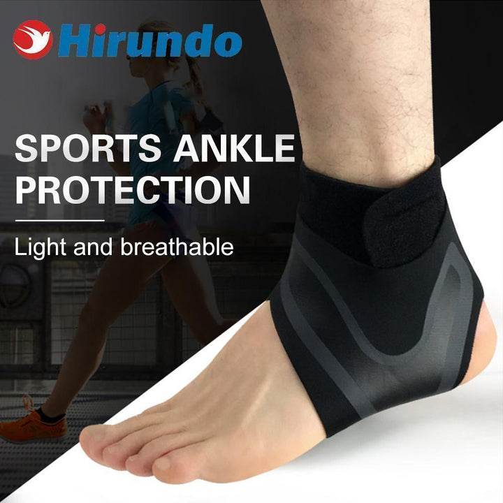 Close-up of the breathable material of the ankle support brace, ensuring comfort.
