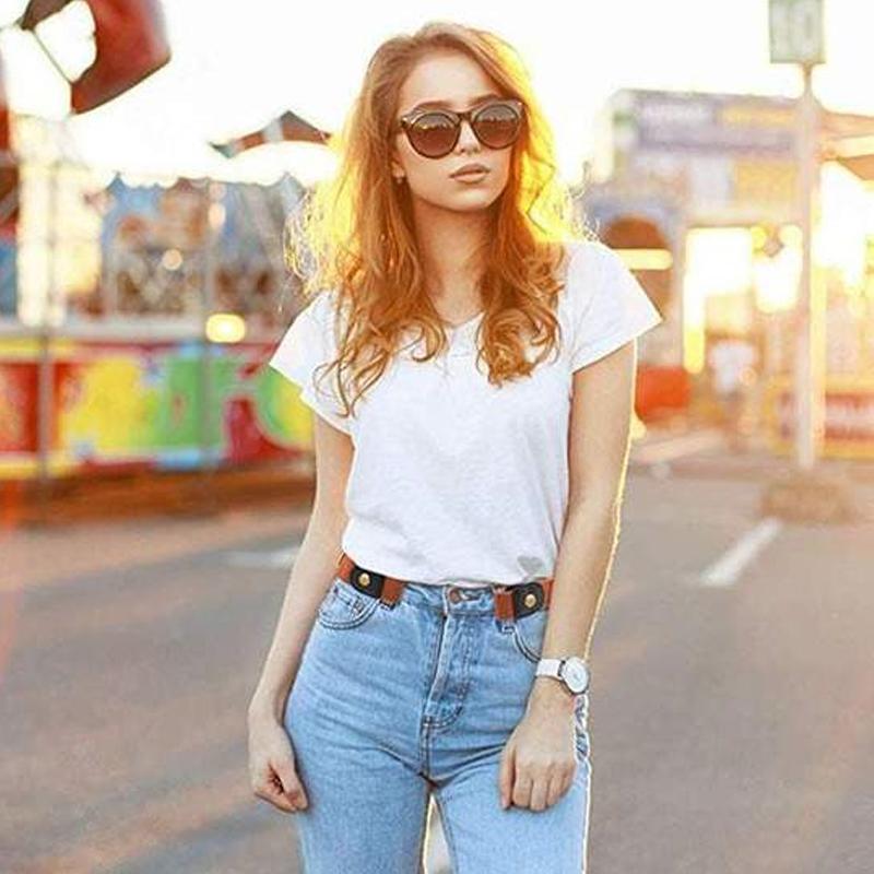 Detail of the high-quality elastic material of the buckle-free invisible belt