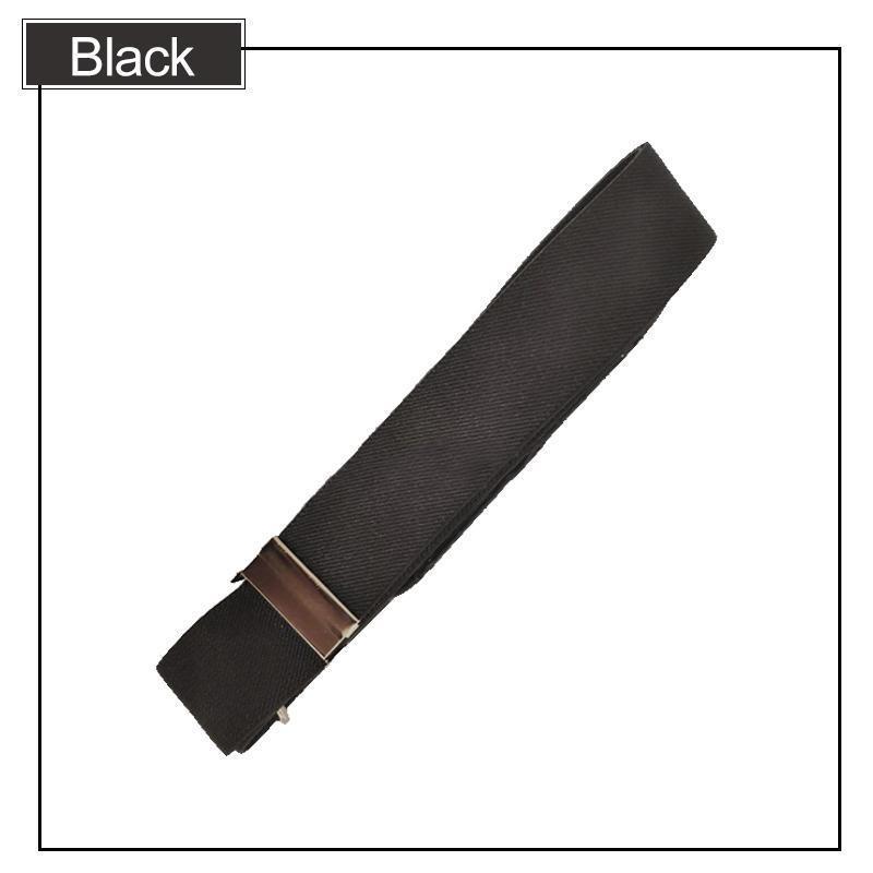 Unisex fashion accessory, black buckle-free elastic belt for all-day comfort