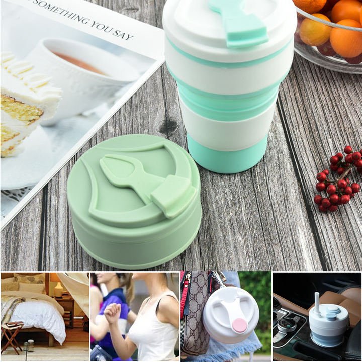 Red reusable silicone bottle, lightweight and shatterproof, essential outdoor gear accessory