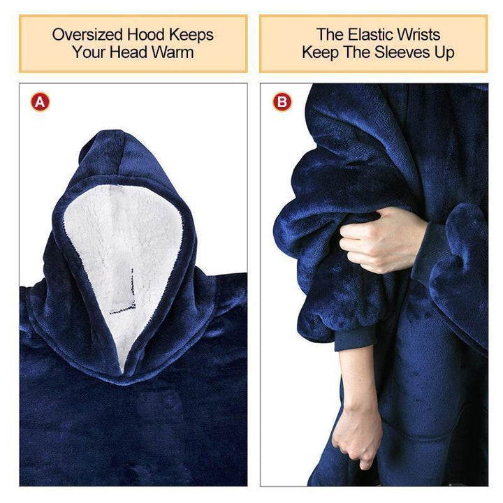 Gift-worthy oversized blanket hoodie, a soft and cozy unisex sweatshirt for all.
