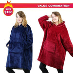 BLUE+DARK RED