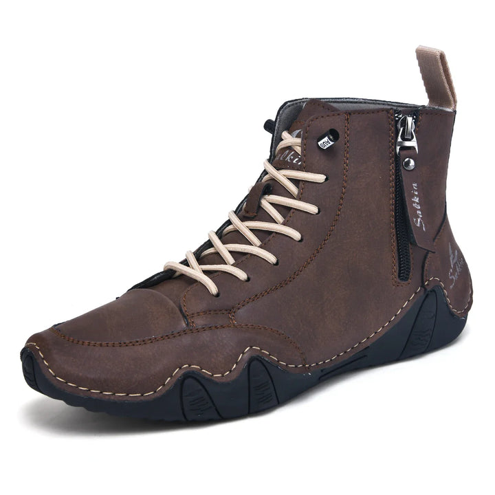 Unisex everyday boots: Cushioned Orthopedic Zip Boots, black, offering superior arch support