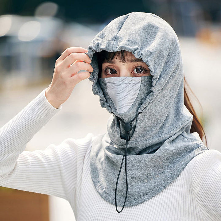Cycling accessory: windproof thermal face mask and neck warmer combo