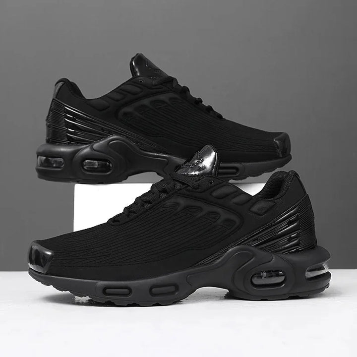 Close-up of Unisex Dynamic Court Sports Shoes, showcasing breathable mesh and air cushion technology
