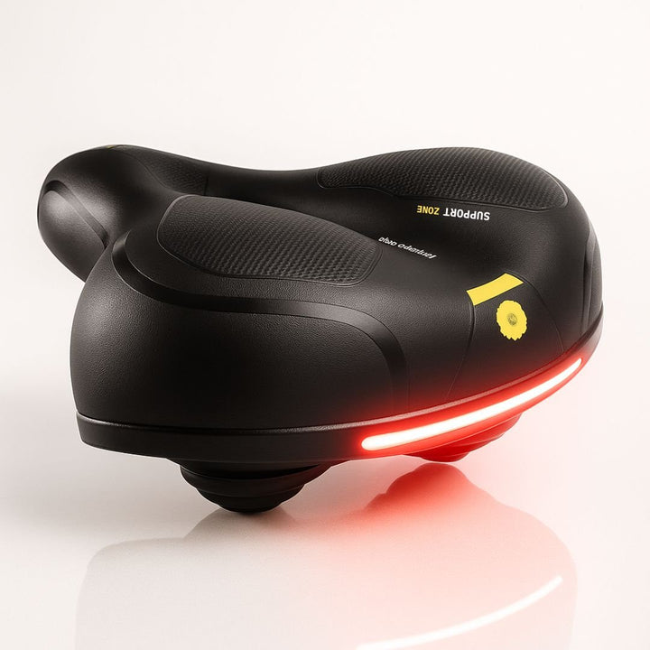 Comfortable unisex ergonomic bike seat featuring responsive suspension for all cyclists.