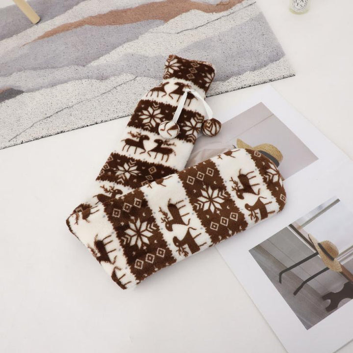 Luxury extra long hot water bottle, cozy cover, perfect for cold nights and soothing discomfort