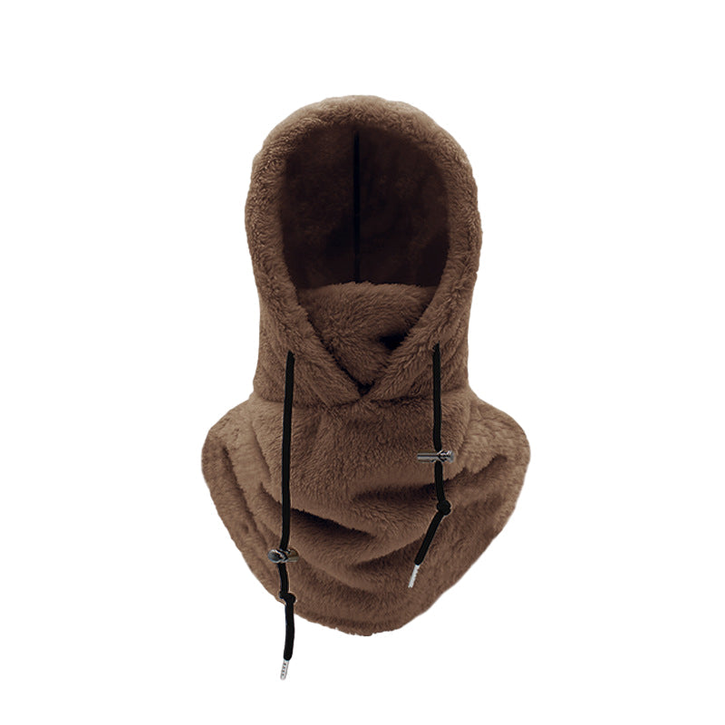 Adjustable unisex fleece thermal balaclava ski mask with toggles for a custom, secure fit