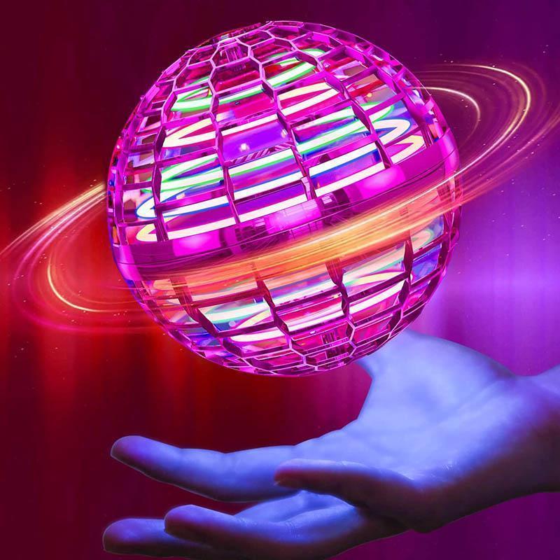 Durable flying orb drone for all ages, featuring bright LED lights for enhanced visibility