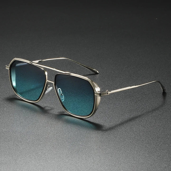 Gradient lens geometric sunglasses, offering a blend of fashion and functionality for all genders