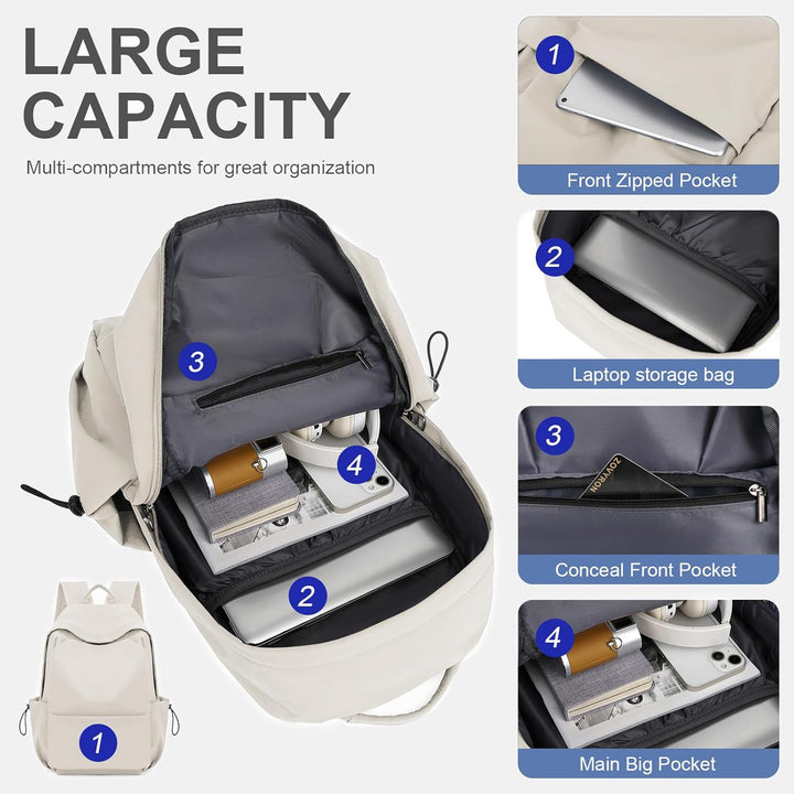 TravelPro Series 15.6" laptop backpack, water-resistant, lightweight, perfect for students.