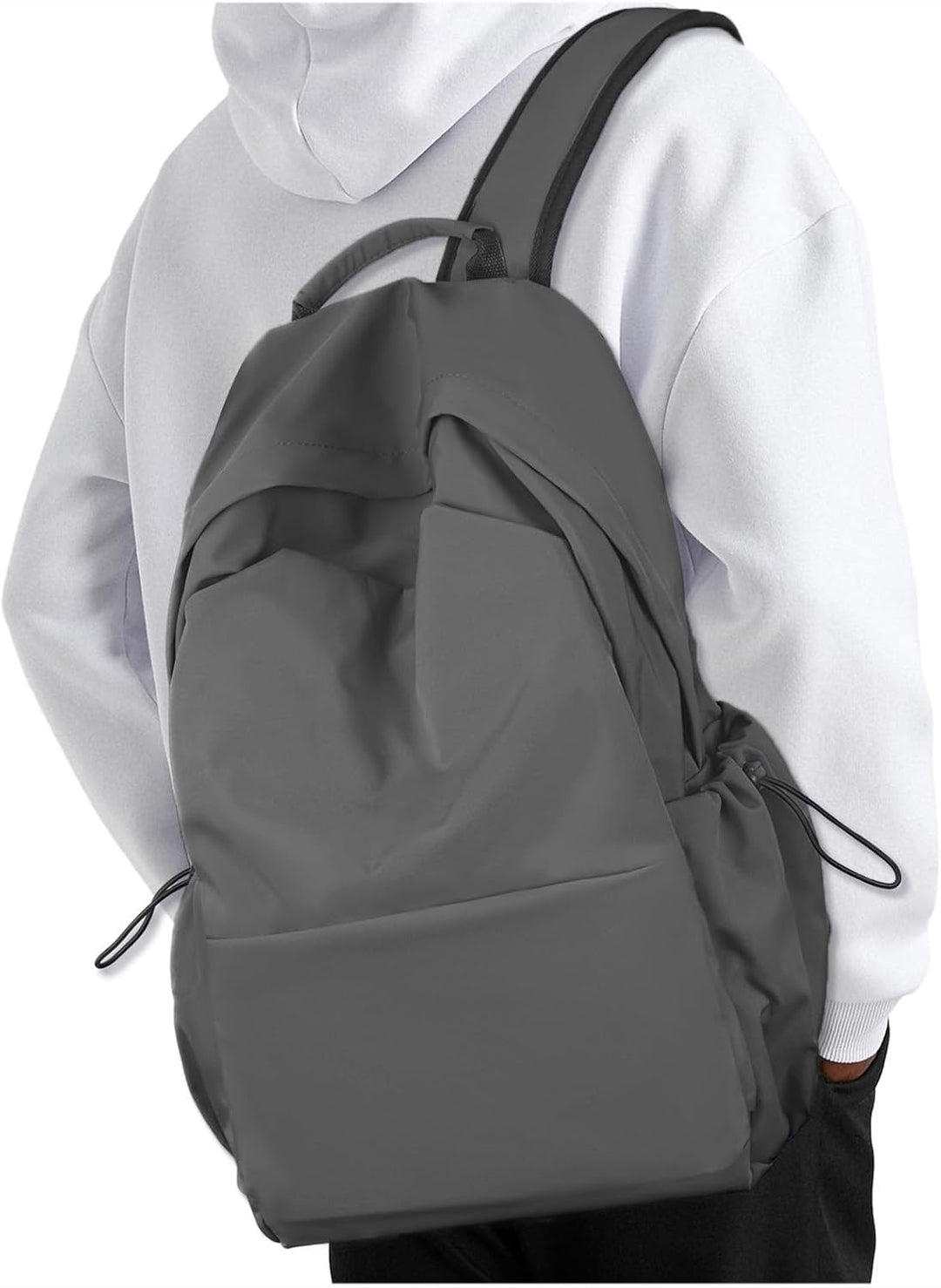 Organized multi-pocket 15.6" laptop backpack, water-resistant, lightweight, unisex travel bag.