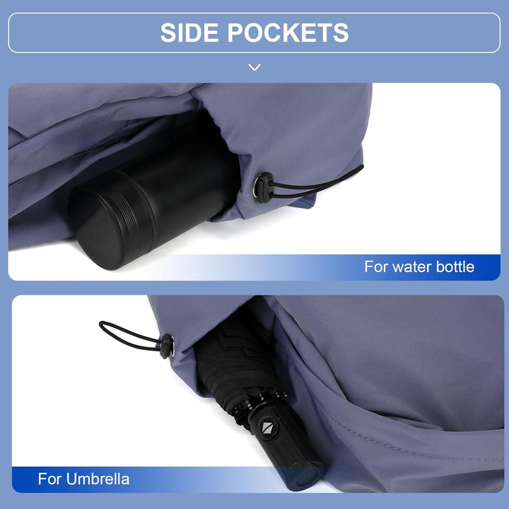 Smart travel backpack, water-resistant, lightweight, fits 15.6" laptop, great for organization.