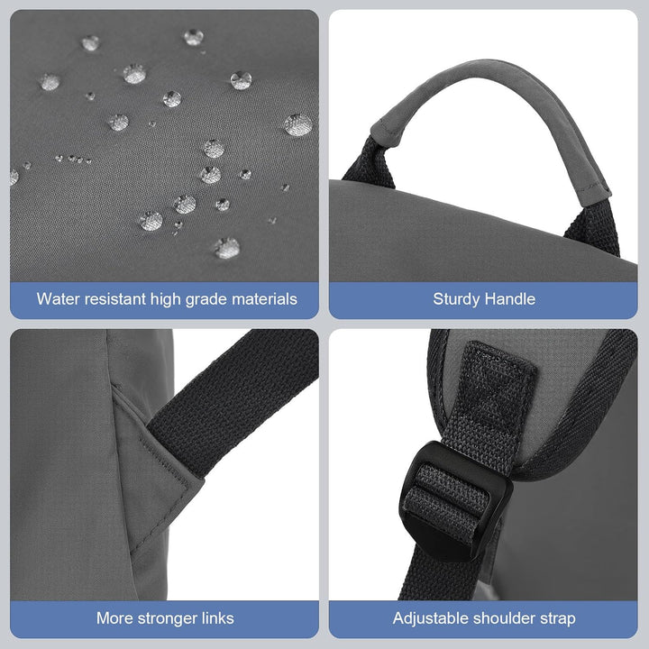 Student-friendly water-resistant backpack, 15.6" laptop, lightweight, unisex, with many pockets.