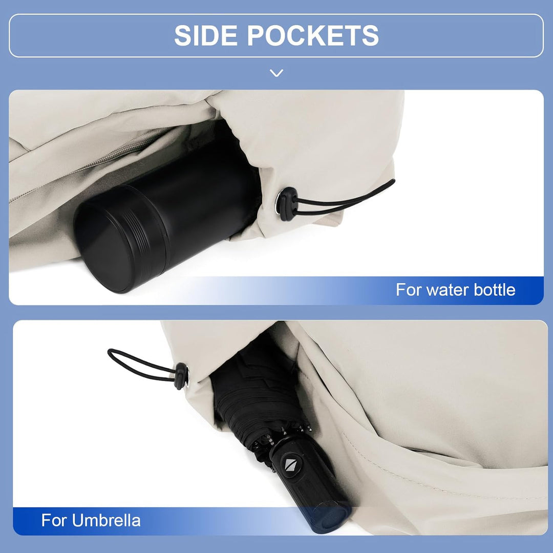 Essential corduroy water-resistant backpack, 15.6" laptop sleeve, lightweight, unisex.
