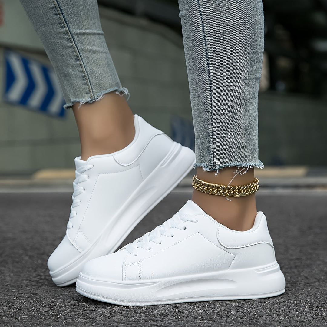 Secure lace-up closure on comfortable unisex orthopedic sneakers, providing a snug fit for active support.