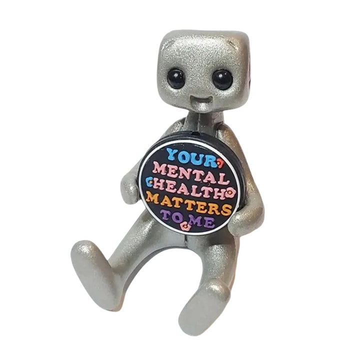 Mindful robot figurine, a perfect unisex gift for mental health and wellness