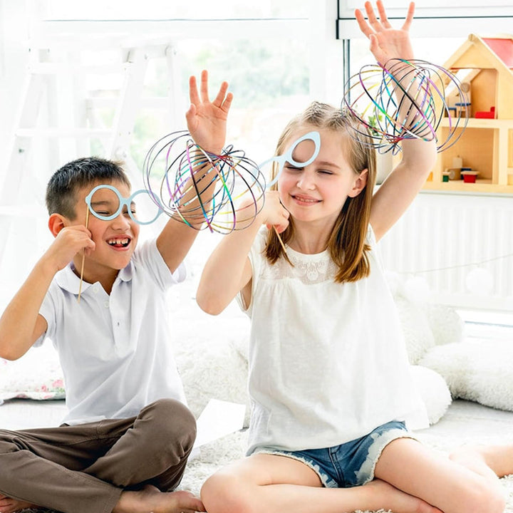 Portable fidget bracelet, a unisex spinning spiral for sensory and anxiety relief.