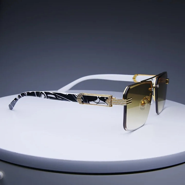 Pair of unisex aviator sunglasses, classic design with a modern twist, providing UV400 eye protection.