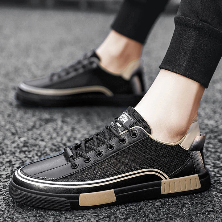 Group of Unisex Modern Edge athletic shoes displaying various color options and sleek design.
