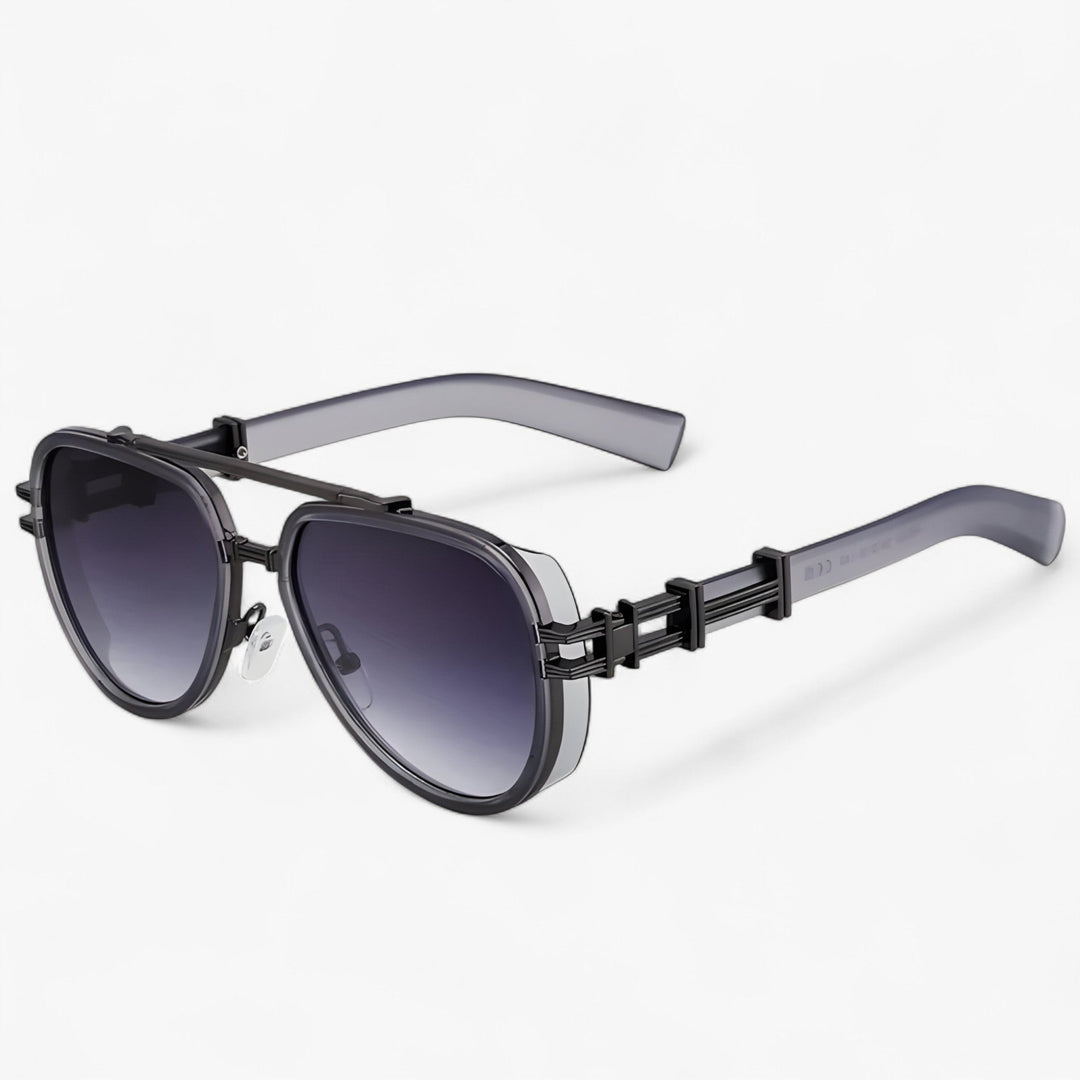Unisex oversized steampunk sunglasses, polarized lenses, UV400 retro eyewear for eye protection.
