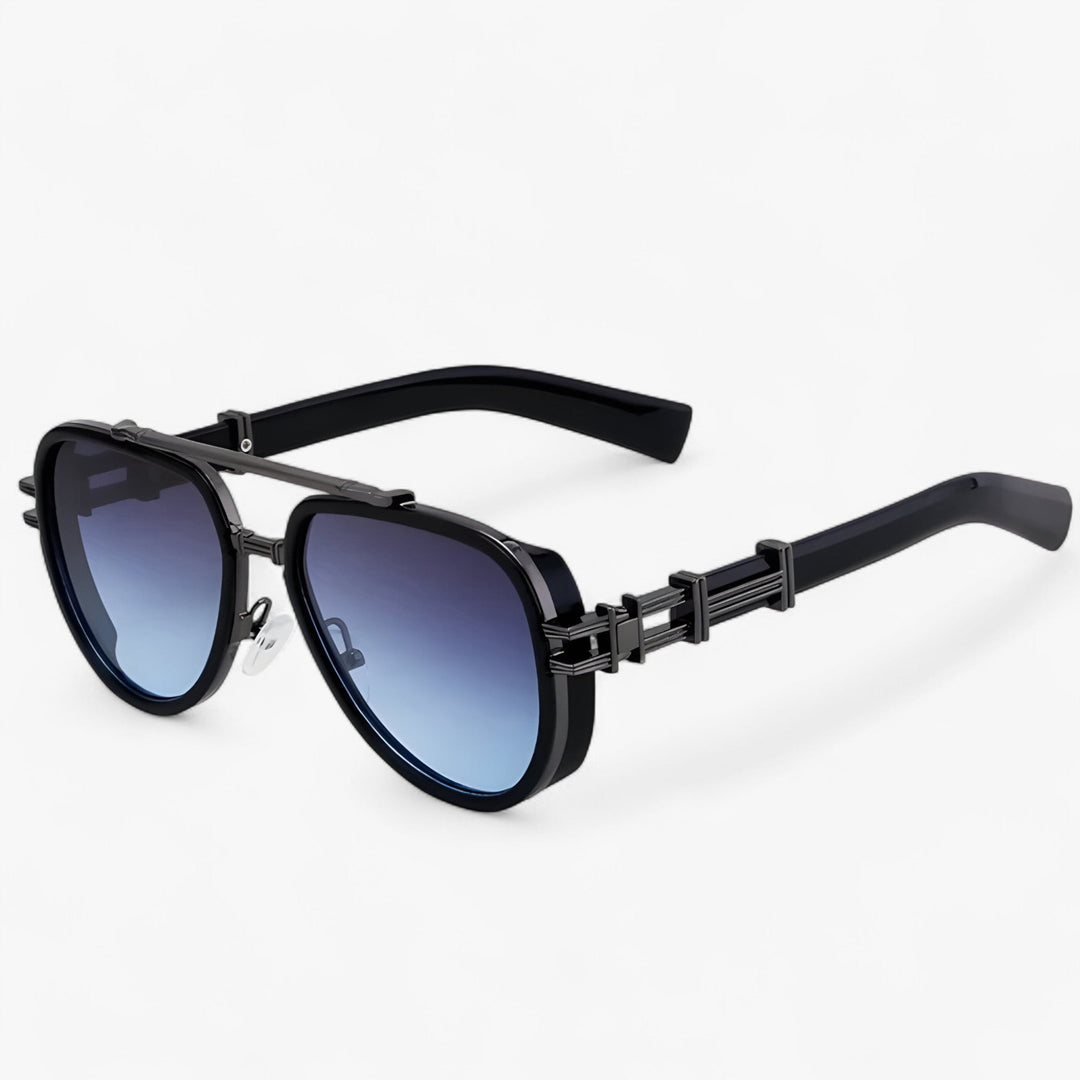 Polarized oversized steampunk sunglasses, retro style, UV400 eye protection for men & women.