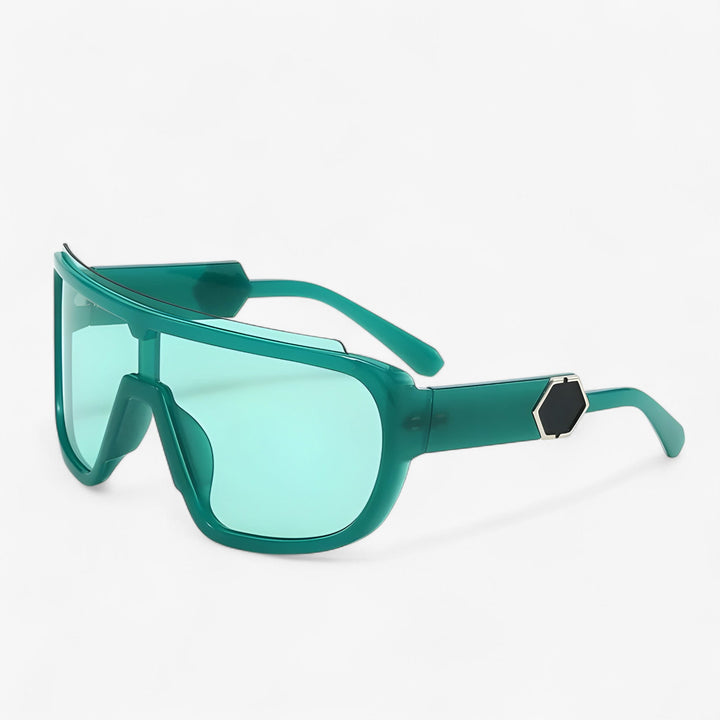 Versatile unisex oversized wraparound sunglasses with UV400 protection for sports, travel, and everyday fashion.