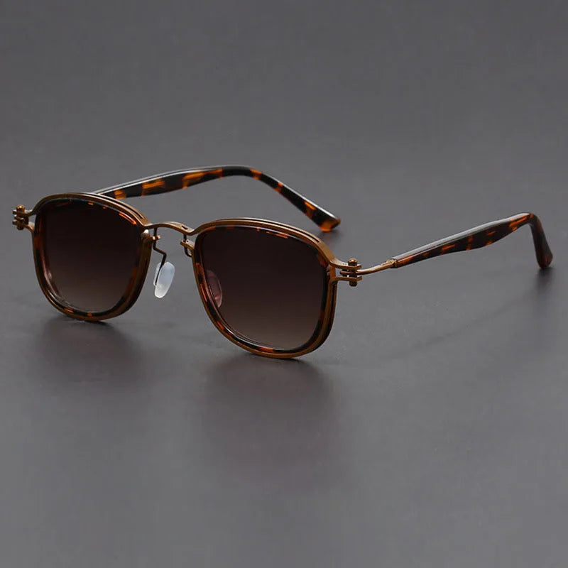 Unisex rectangular sunglasses accessory, UV400 protection, showcasing a versatile and durable eyewear design.