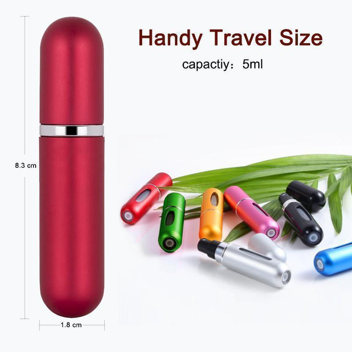 Mini perfume atomizer, 8ml, vibrant blue, easy-fill design for on-the-go scent application