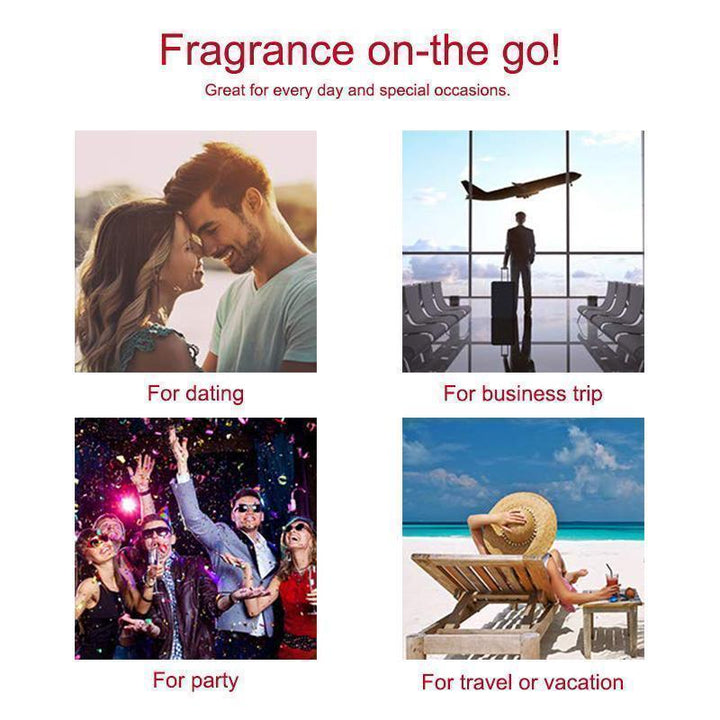 Portable unisex perfume bottle, 10ml, metallic grey, essential for refreshingly scent on journeys